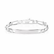 Gourmette femme argent 4 mm maille 1+1 - ANTONIA