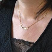 Collier prénom arabe or 18k - SAHARA