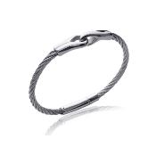 Bracelet câble homme en acier et menottes - LUCIEN