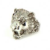 Bague tête de lion argent, chevalière homme argent - NOÉ