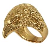 Chevalière homme or 9k tête d'aigle - EAGLE