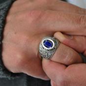 Bague universitaire argent - EZRA