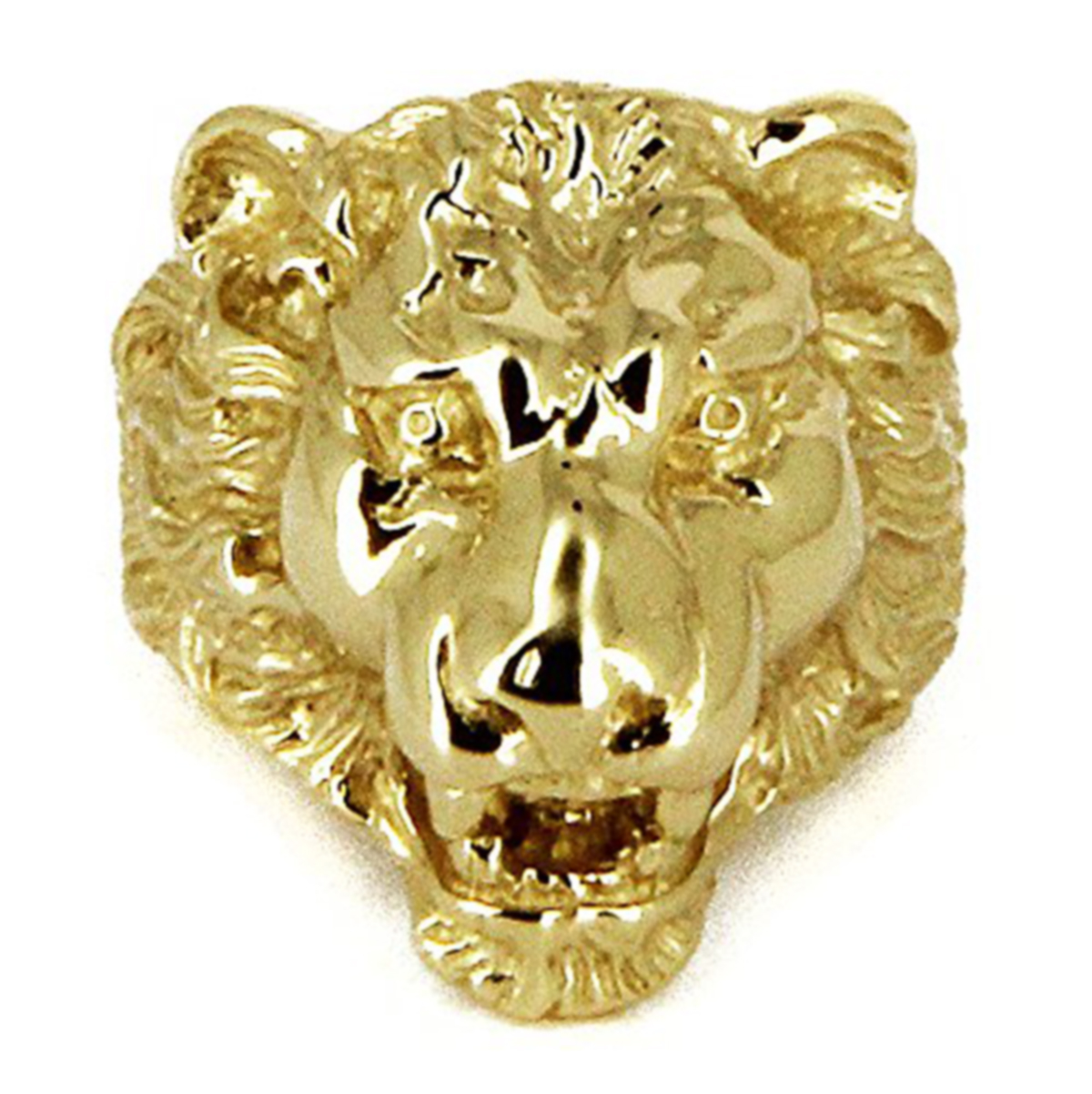 Bague tête de lion or 9k, chevalière homme - HELIOS