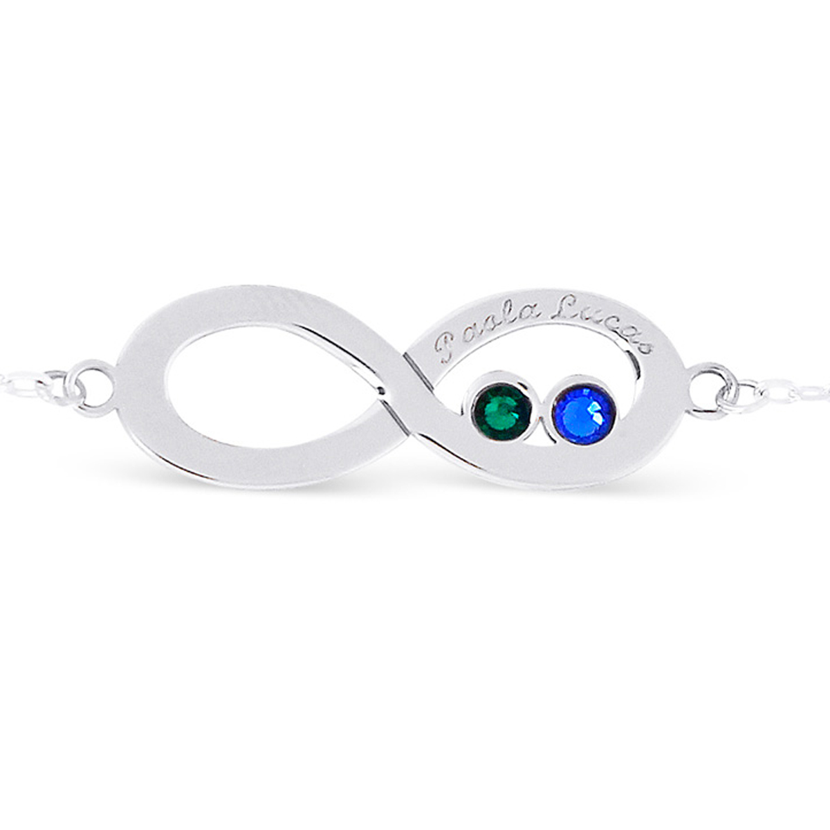 Bracelet prénom infini en argent - APEIRON