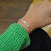 Gourmette femme argent 4 mm maille 1+3 - BETSY