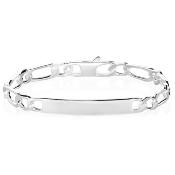 Gourmette homme argent 6 mm maille 1+1 - 18cm - CALI