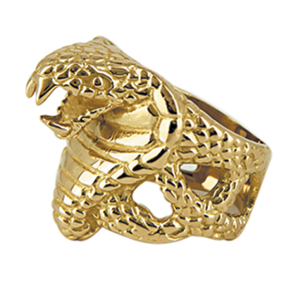 Bague serpent or 9 carats - COBRA