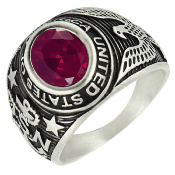 Bague amricaine style bague universitaire argent - MARLON