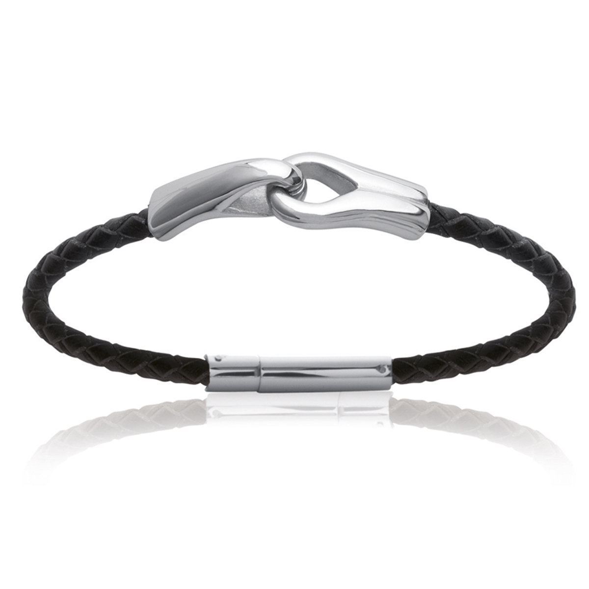 Bracelet cuir homme et menottes acier - ARTHUR