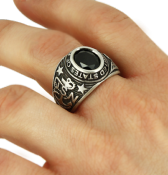 Bague universitaire argent - JAROD