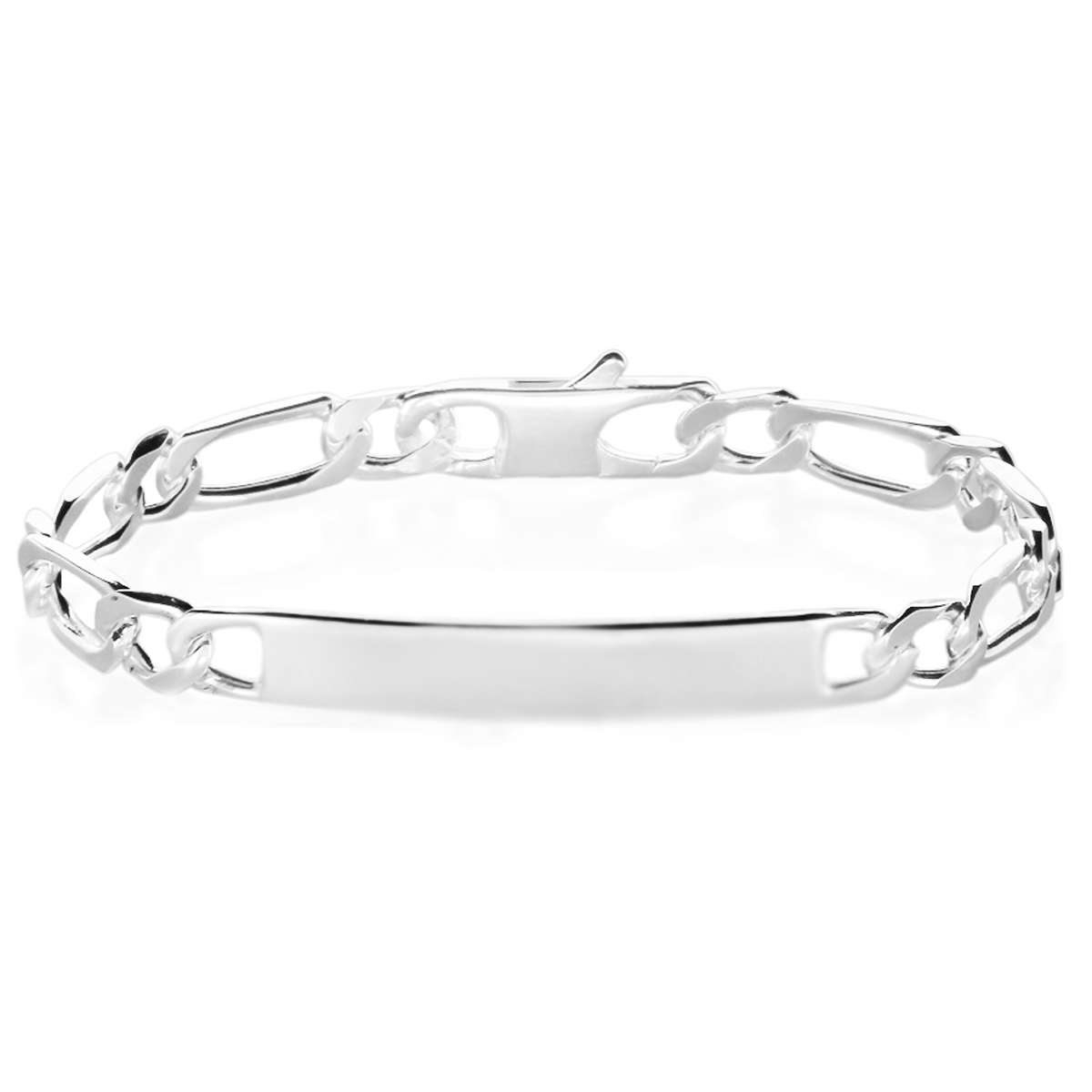 Gourmette homme argent 6 mm maille 1+1 - 18cm - CALI