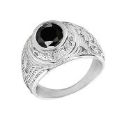 Bague amricaine universitaire argent - AARON