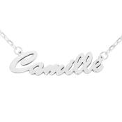 Collier prnom argent - criture SCRIPT