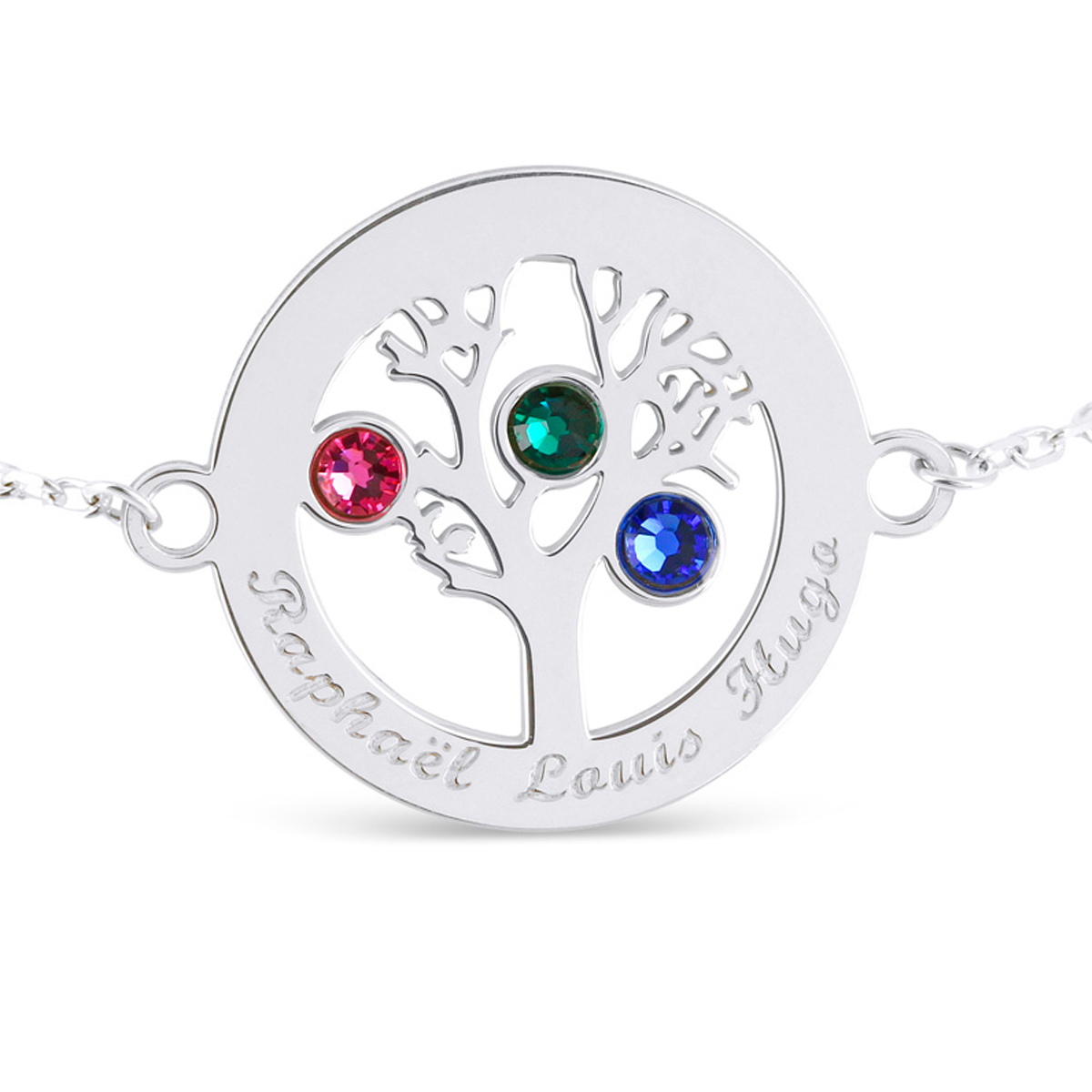 Bracelet arbre de vie découpé en argent - ISONOMIA