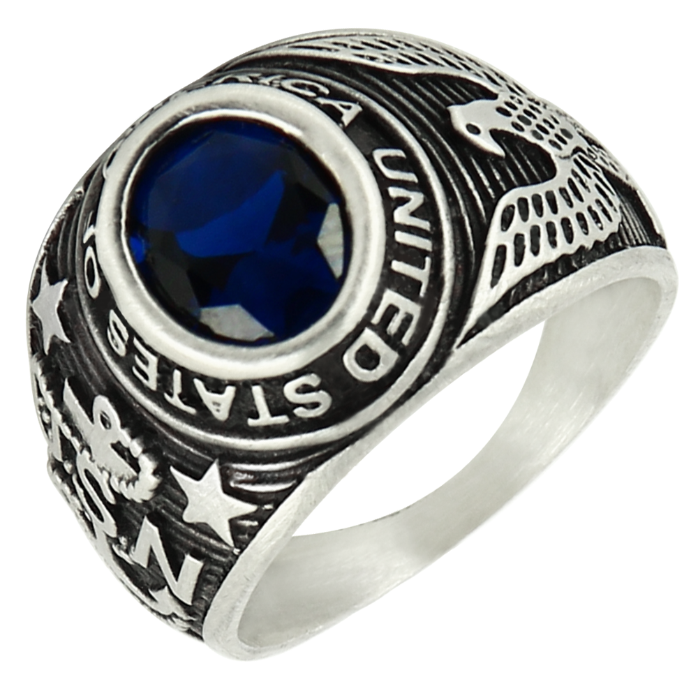 Bague universitaire argent - EZRA