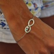 Bracelet prénom infini en argent - APEIRON