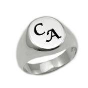 Chevalire homme initiales en argent - CODY