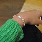Gourmette femme argent 4 mm maille 1+3 - BETSY