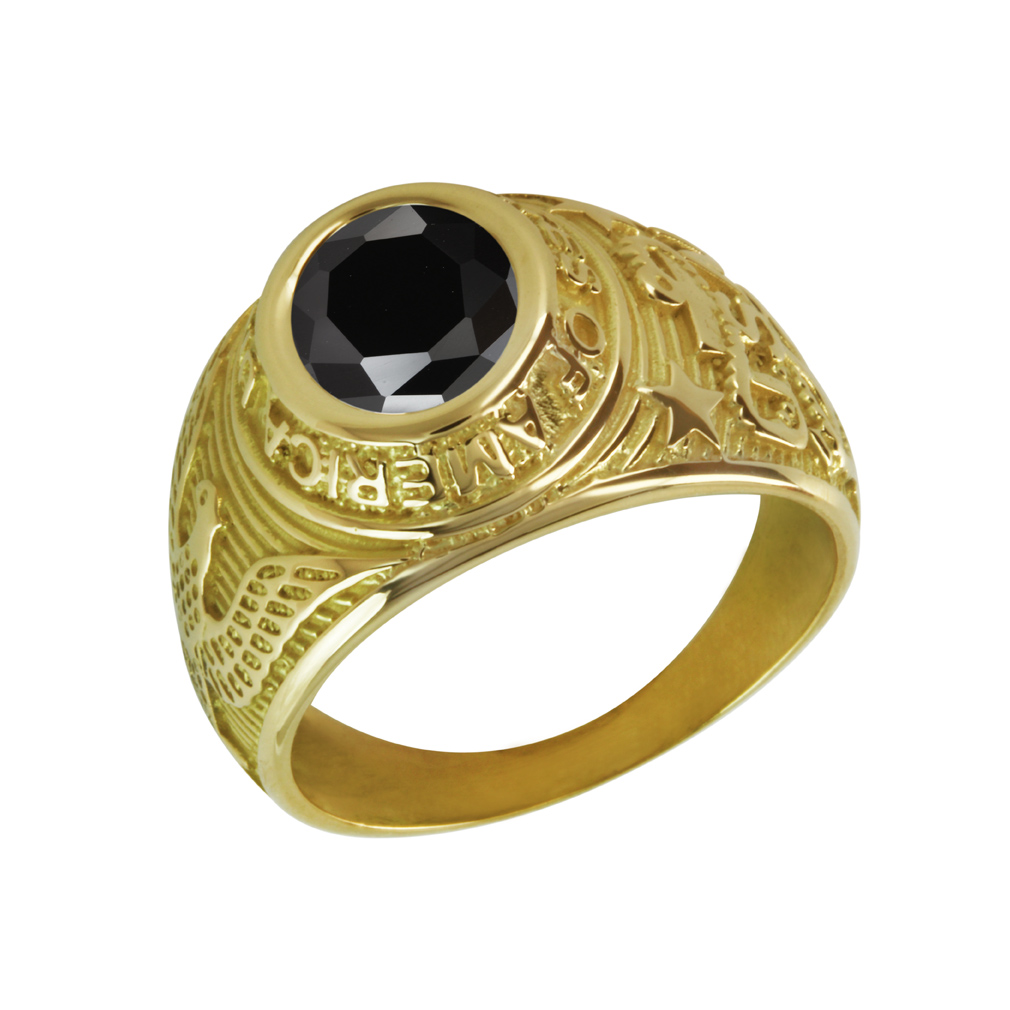 Bague universitaire or 9k - LEVI