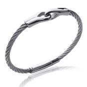 Bracelet cble homme en acier et menottes - LUCIEN