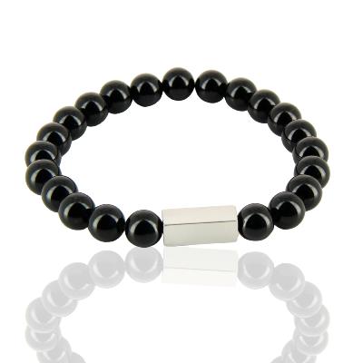 Bracelet pierre noire femme Outlet