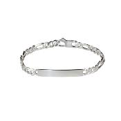 Gourmette en argent 6 mm fond noir maille alternée allégée 1+3 -  DALIAN