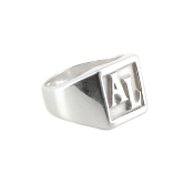 Bague argent homme initiales - DIEGO