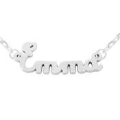 Collier prénom argent - Écriture CURSIVE